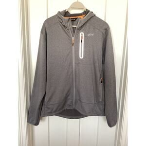 Orvis Men's Large Heathered Gray Big Horn Fleece Zip Jacket